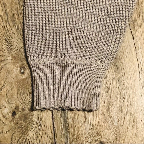 NWT Michael Kors Gray Lace Up Front Knit Sweater Size Medium - Picture 4 of 12